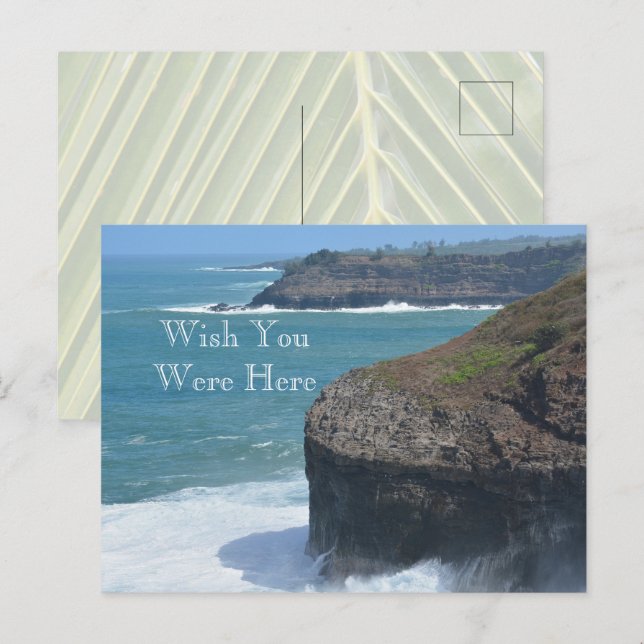 Carte Postale Kauai Hawaii Océan Kilauea (Devant / Derrière)