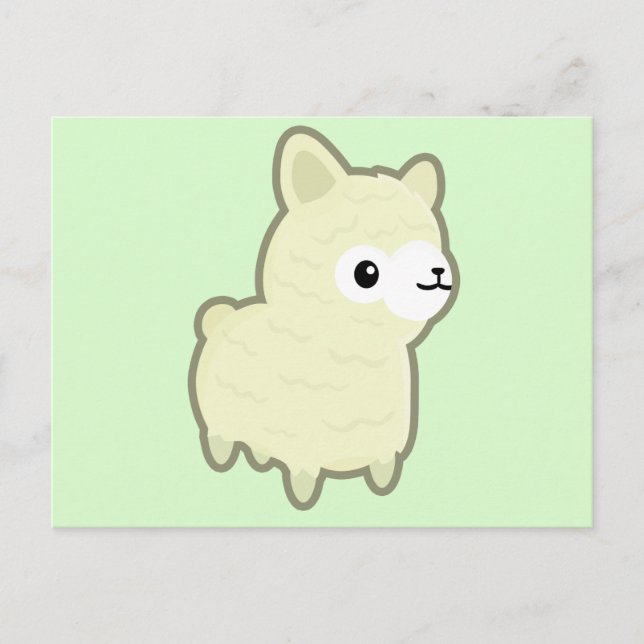 Carte Postale Kawaii alpaca (Devant)