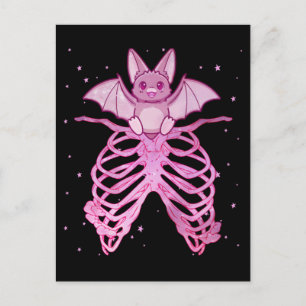 Carte Postale Kawaii Anime Animal Pastel Goth Bat
