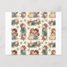 Carte postale Kawaii Couple