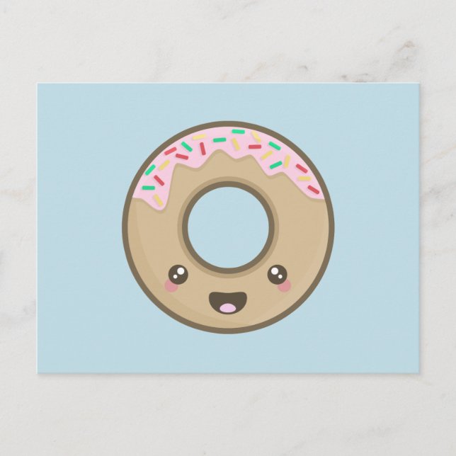 Carte Postale Kawaii Donut (Devant)