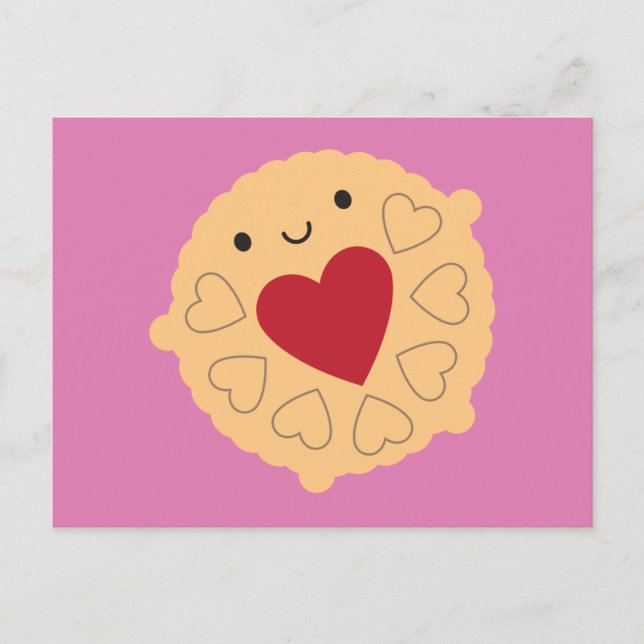 Carte Postale Kawaii Jammie Dodger Biscuit (Devant)