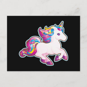 Carte Postale Kawaii Magique Candy Unicorn