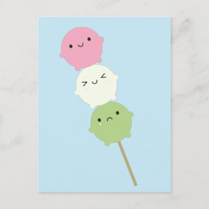 Carte Postale Kawaii Mochi Dango
