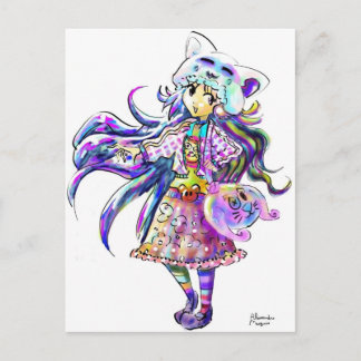 Carte Postale Kawaii Mode mignonne Anime Girl - Style Cool manga