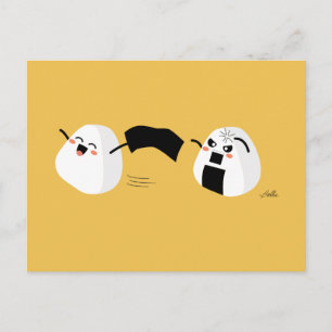 Carte postale Kawaii Onigiri