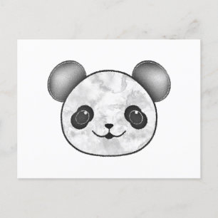 Carte Postale Kawaii Panda Dessin En Noir Et Blanc