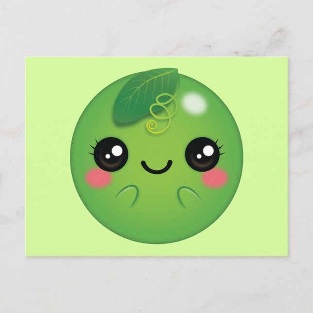 Carte Postale Kawaii Pea (Devant)