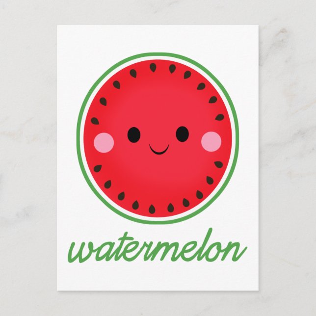Carte Postale Kawaii Watermelon (Devant)
