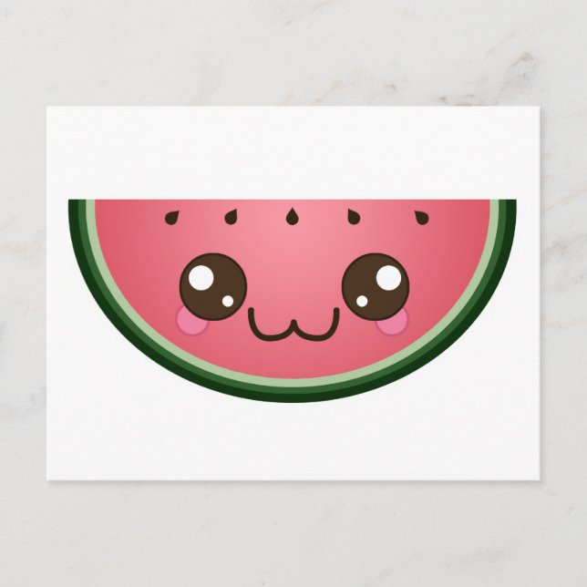 Carte Postale Kawaii Watermelon (Devant)