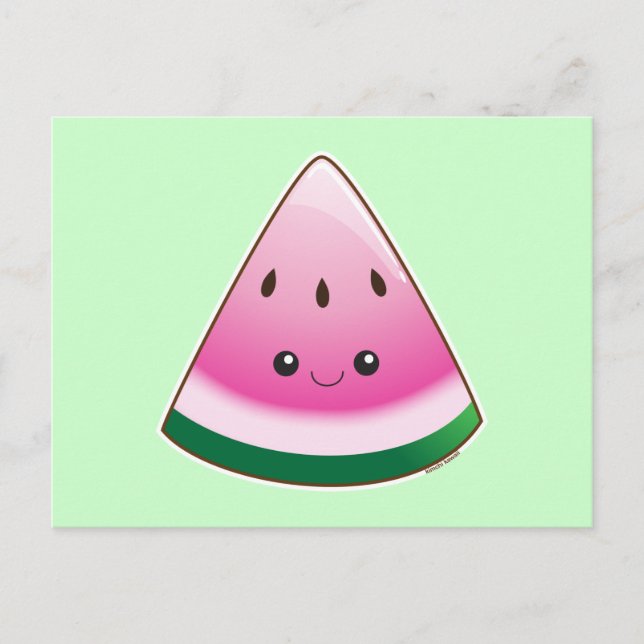 Carte Postale Kawaii Watermelon (Devant)