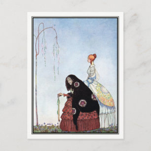 Carte Postale Kay Nielsen - En poudre et crinoline