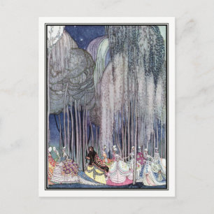Carte Postale Kay Nielsen - En poudre et en crinoline
