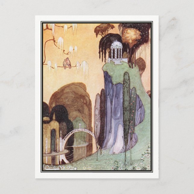 Carte Postale Kay Nielsen - En poudre et en crinoline (Devant)