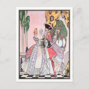 Carte Postale Kay Nielsen - En poudre et en crinoline