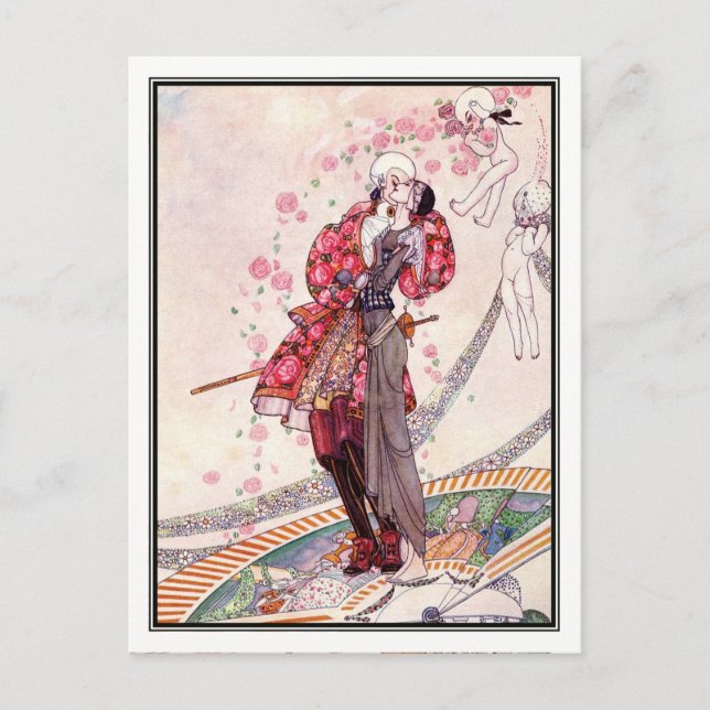 Carte Postale Kay Nielsen - En poudre et en crinoline (Devant)