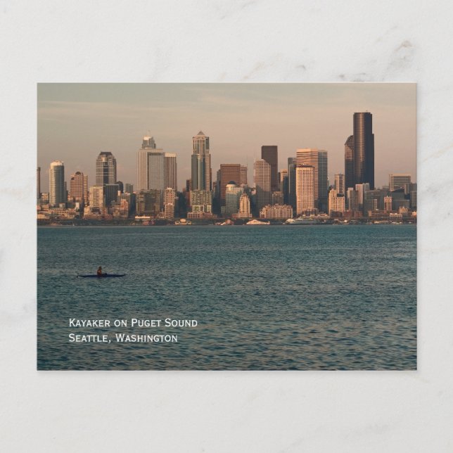 Carte postale Kayak at Seattle Sunset (Devant)