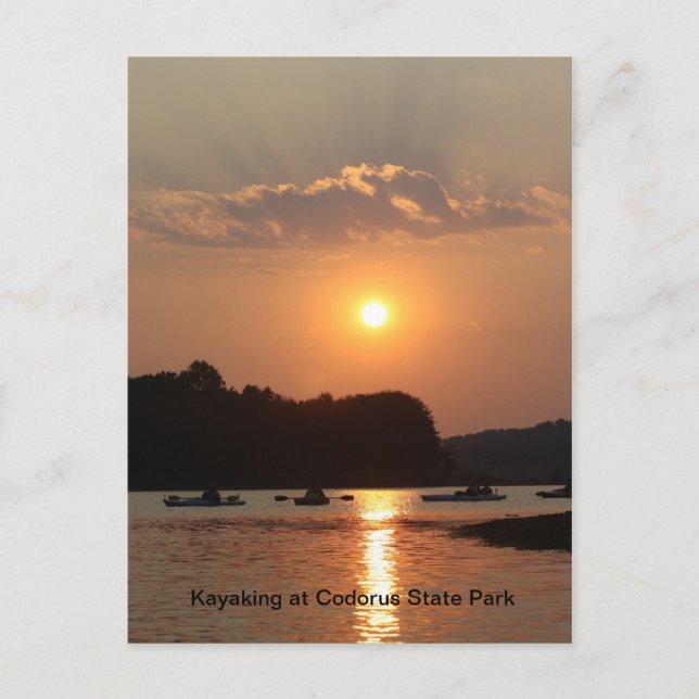 Carte Postale Kayak Au Parc D'État De Codorus (Devant)