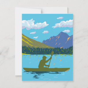 Carte Postale Kayak dans le lac Joséphine dans le parc national 