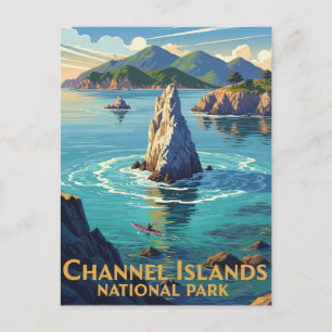 Carte Postale Kayak dans le Parc national des îles Channel