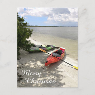 Carte Postale Kayak's on the Beach, Kayak Christmas