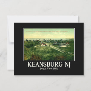 Carte Postale Keansburg NJ Vue de la plage 1910