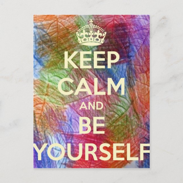 Carte Postale Keep Calm and Be Your Shelf (Devant)