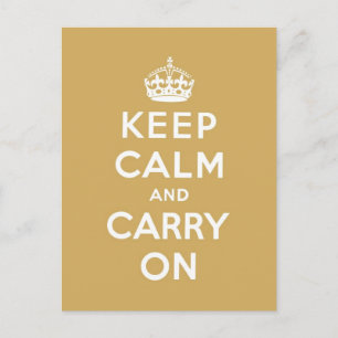 Carte Postale keep calm and carry on original