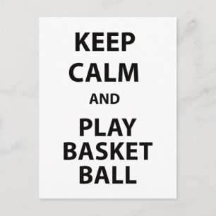 Carte Postale Keep Calm and Play Basketball