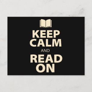 Carte Postale Keep Calm and Read On Book