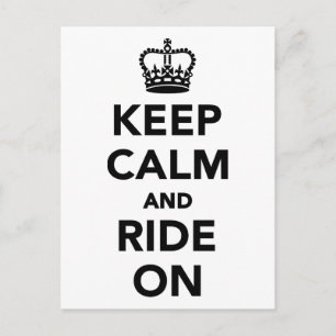 Carte Postale Keep calm and ride