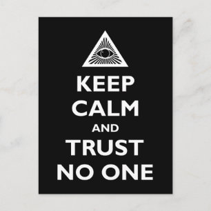 Carte Postale Keep Calm and Trust No One