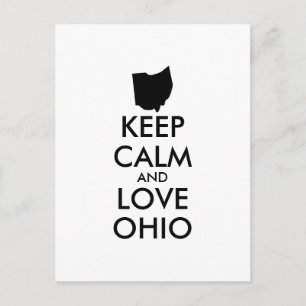 Carte Postale KEEP CALM et LOVE OHIO personnalisables