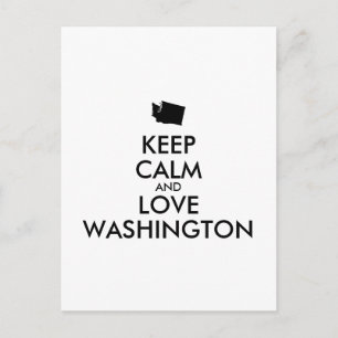 Carte Postale KEEP CALM et LOVE WASHINGTON
