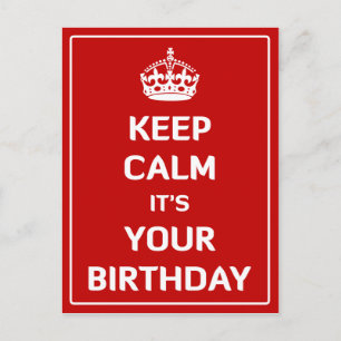 Carte Postale Keep Calm It's Your Birthday
