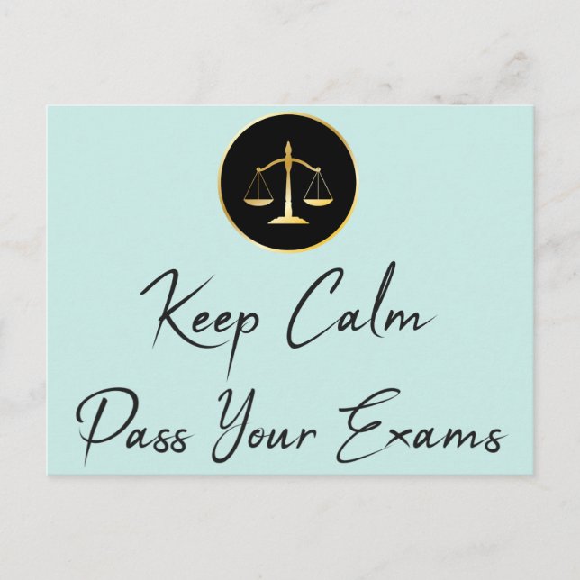 Carte Postale Keep calm. Passer vos examens (Devant)
