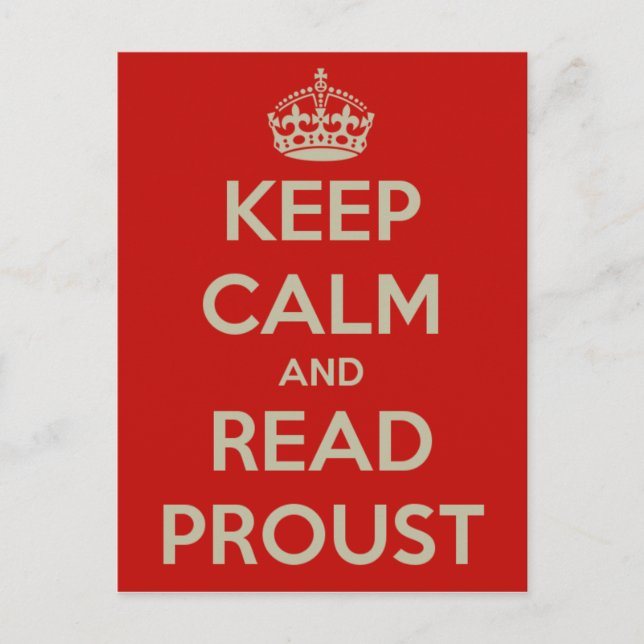 Carte postale Keep Calm Proust (Devant)