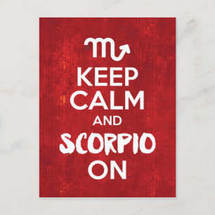 Carte Postale Keep Calm Scorpio On Birthday Astrology