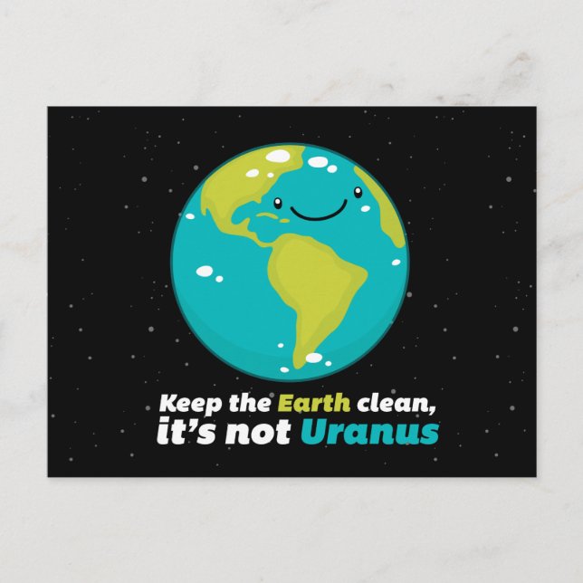 Carte Postale Keep The Earth Clean (Devant)