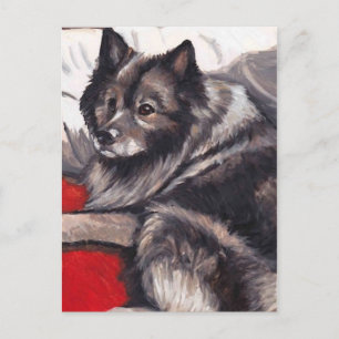 Carte postale Keeshond Dog Art