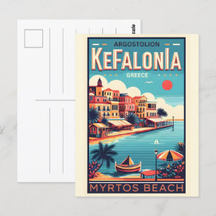 Carte Postale kefalonia grèce vintage souvenirs de voyage