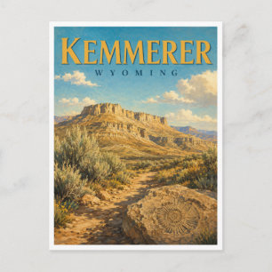 Carte Postale Kemmerer Wyoming Fossil Butte GeoSaga