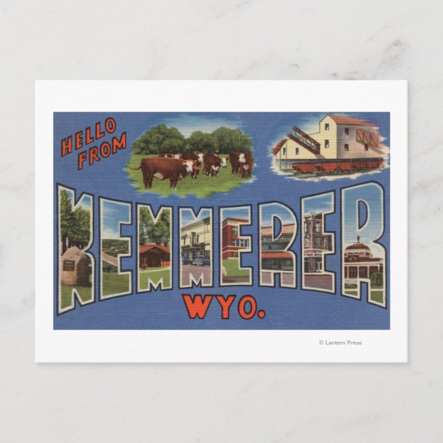 Carte Postale Kemmerer, Wyoming - Scènes de grandes lettres (Devant)