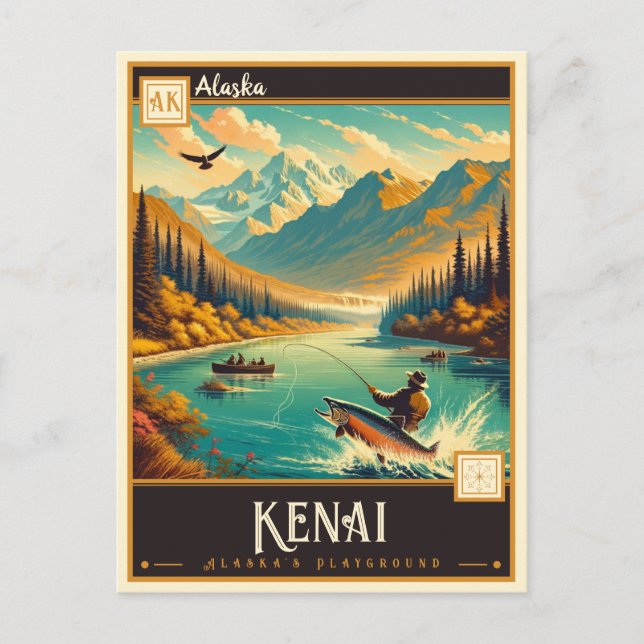 Carte Postale Kenai, Alaska | VINTAGE (Devant)