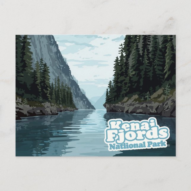 Carte Postale Kenai Fjords Alaska Fjord Art Print (Devant)