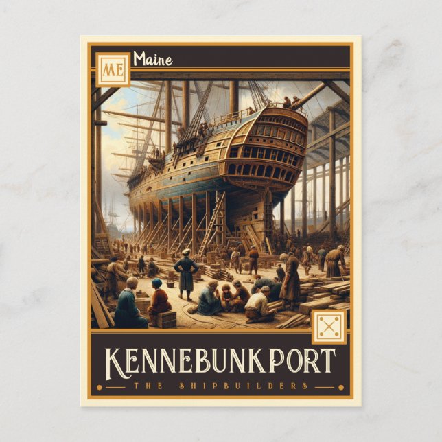Carte Postale Kennebunkport, Maine | VINTAGE (Devant)