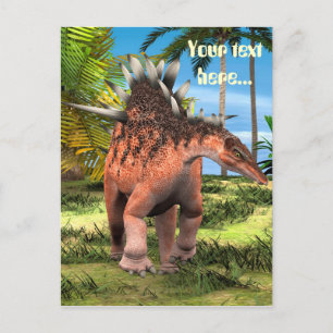 Carte Postale Kentrosaurus Dinosaure Jungle Art Préhistorique