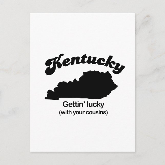 Carte Postale Kentucky Motto - Gettin Lucky (Devant)