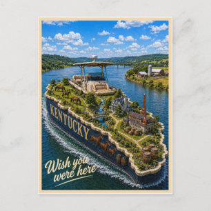 Carte Postale Kentucky Vous auriez aimé être ici Série des É