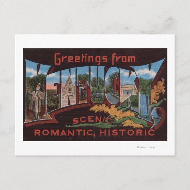 Carte Postale KentuckyGrandes lettres ScènesKentucky 2 (Devant)